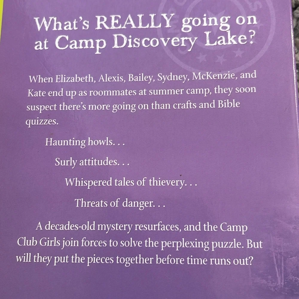 Girls book: camp club girls & the mystery at discovery Lake